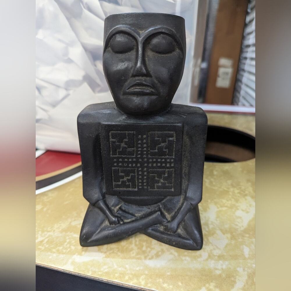 Vintage 9th Century Irish Art, Seated Figure, Replica